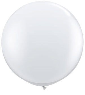 36 inch jumbo clear balloon on white background.