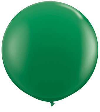 Green 36 inch jumbo balloon on white background.