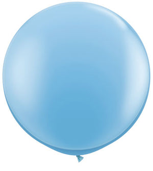 Light blue 36 inch jumbo balloon on white background.