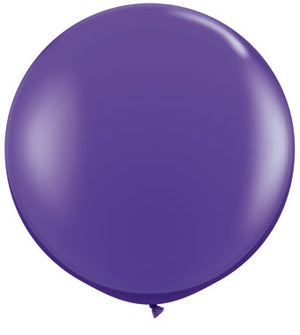 Purple 36 inch jumbo balloon on white background.