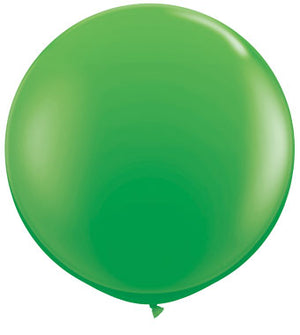 Spring green 36 inch jumbo balloon on white background.