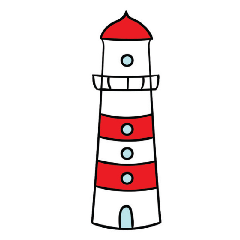 Lighthouse Sticker with white background.