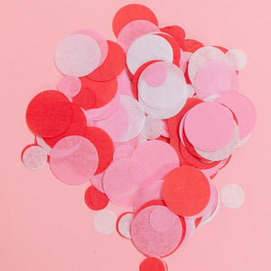 Pink, Red, White Tissue Confetti