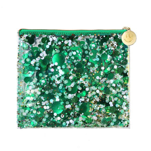 Green Confetti Pouch