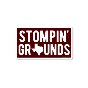 Texas Stompin' Grounds Sticker
