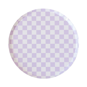 Checkered Lilac Dinner Plates | 8 Pk.