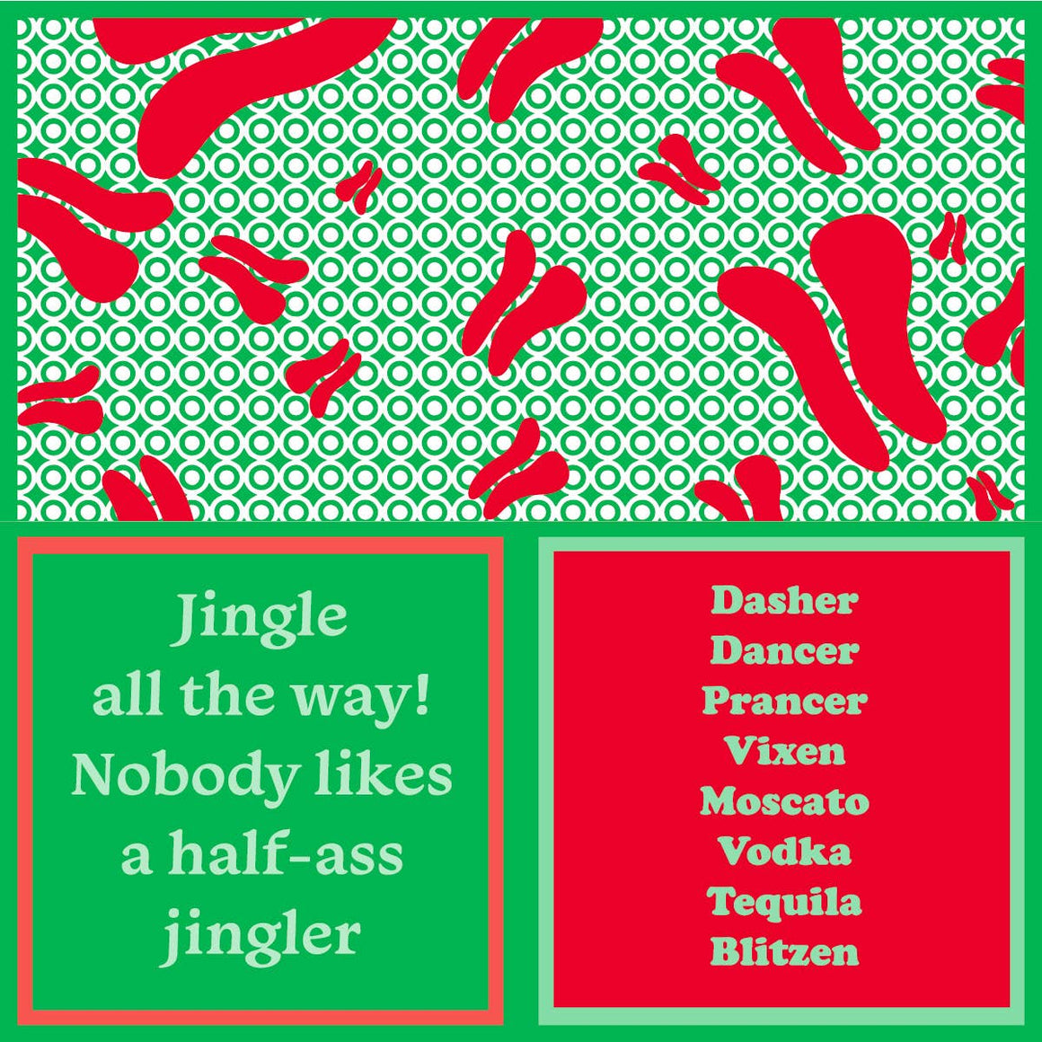 Blitzen/Half Ass Jingler Double Sided Napkins
