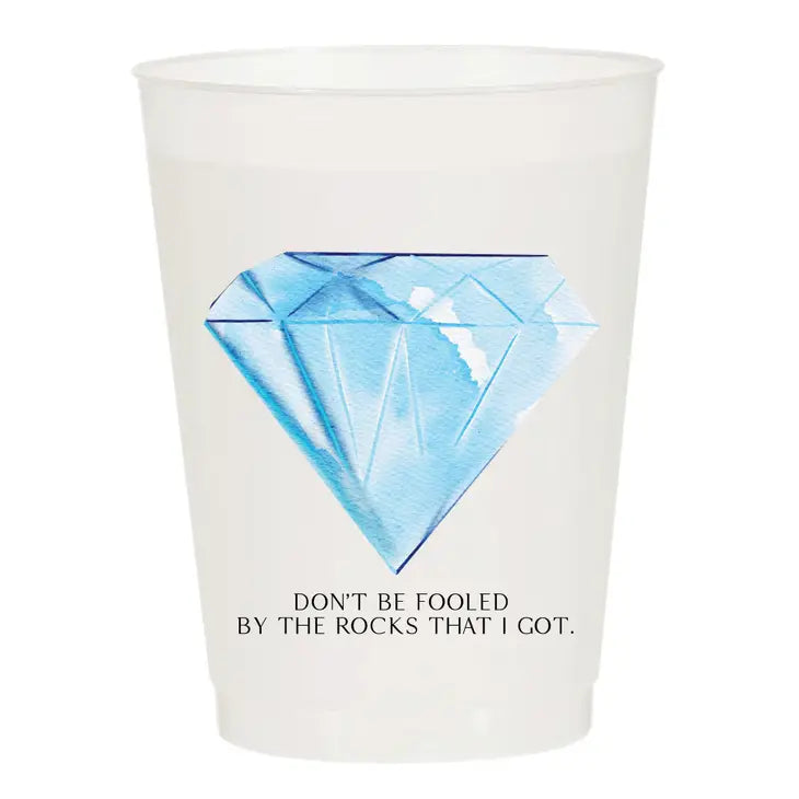 Diamond Ring Reusable Cups | Set of 10