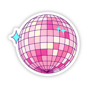 Pink Disco Ball Sticker