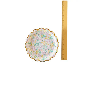 Floral Scallop Paper Plates