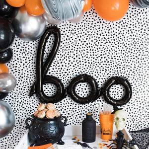 "Boo" Black Halloween Balloon