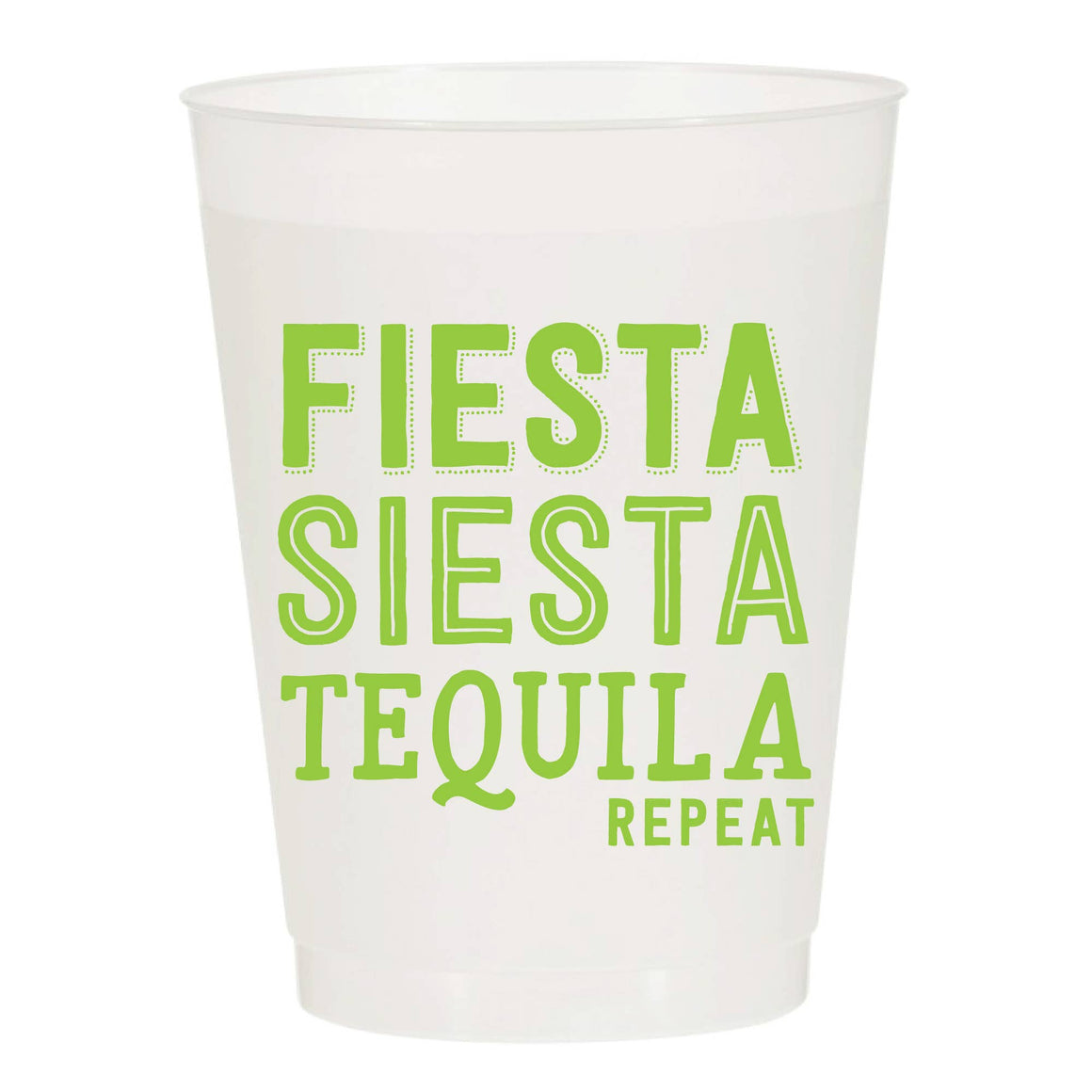 Fiesta Siesta Tequila Reusable Cups | Set of 6