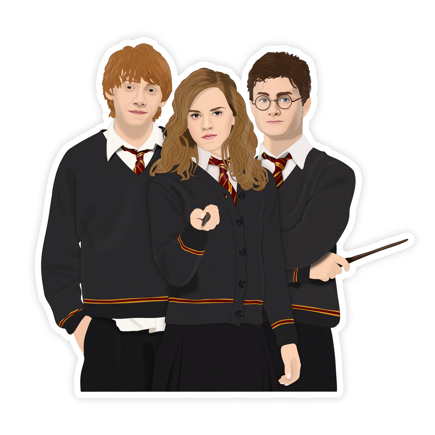 Harry Potter Trio Sticker - Glamfetti