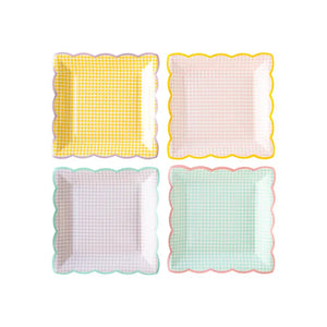 Gingham Paper Plates