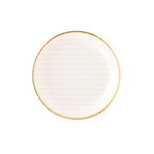 Blush Striped Paper Plates