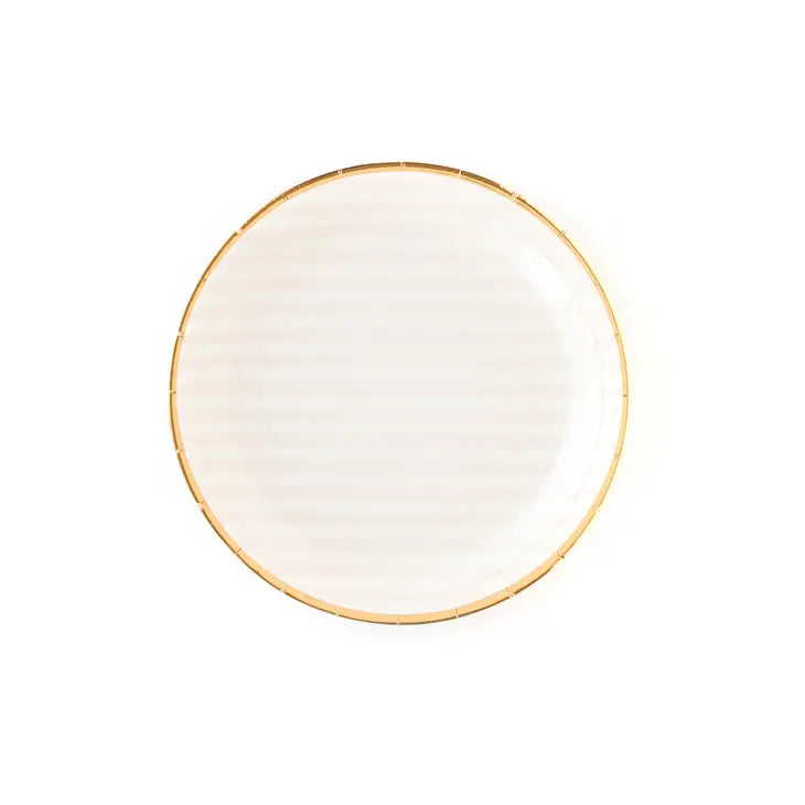 Blush Striped Paper Plates