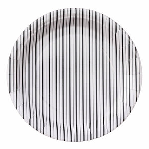 Black and White Stripe Plates