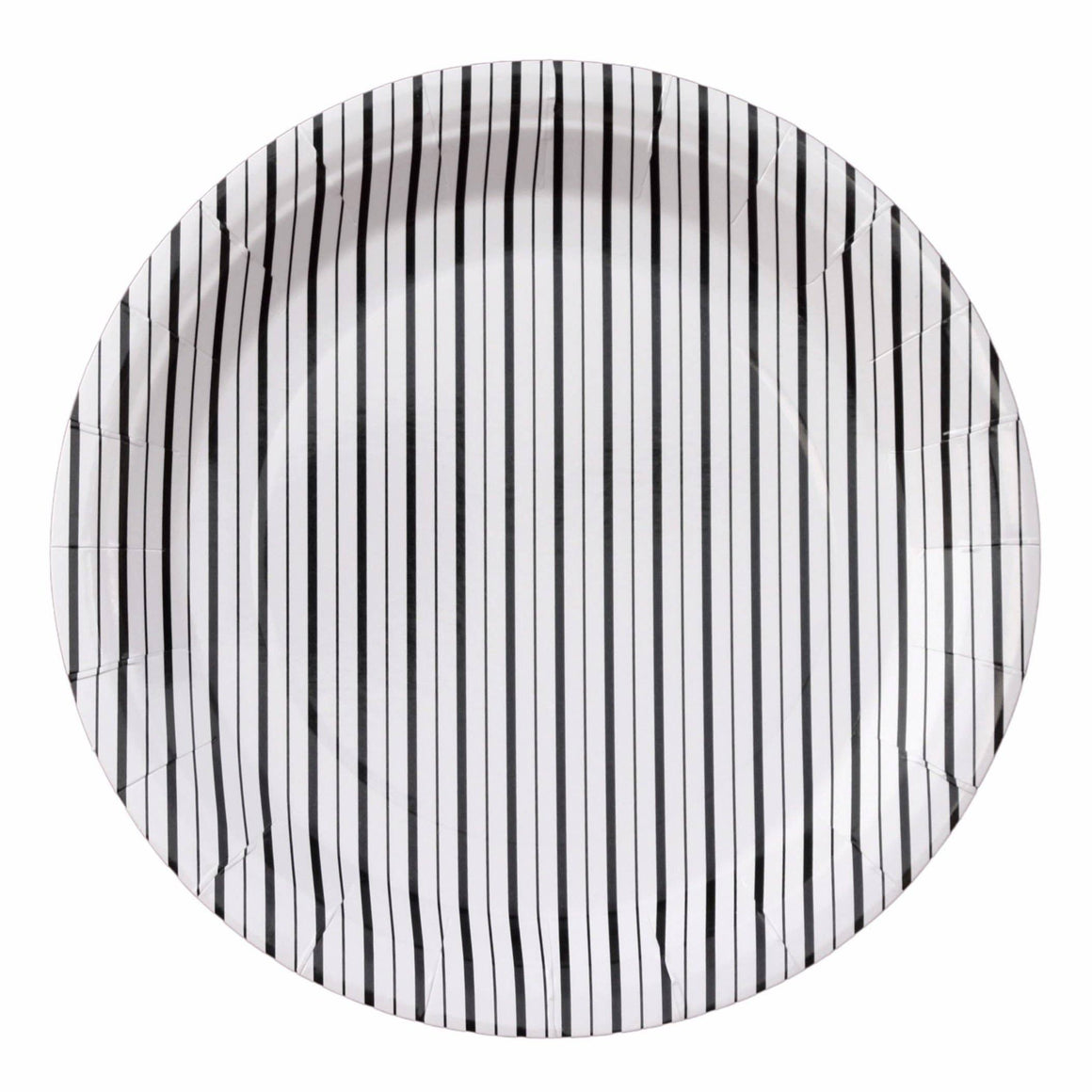 Black and White Stripe Plates