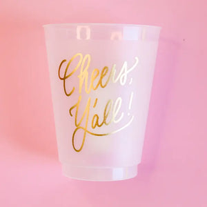 Cheers Y'all Reusable Cups | Set of 8