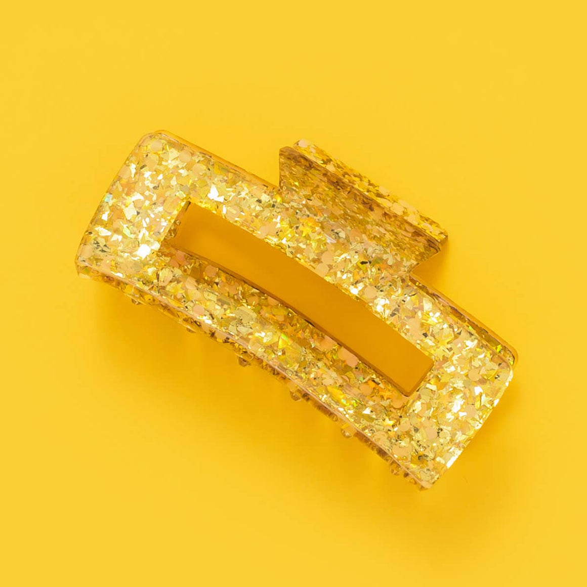 Yellow Confetti Claw Clip