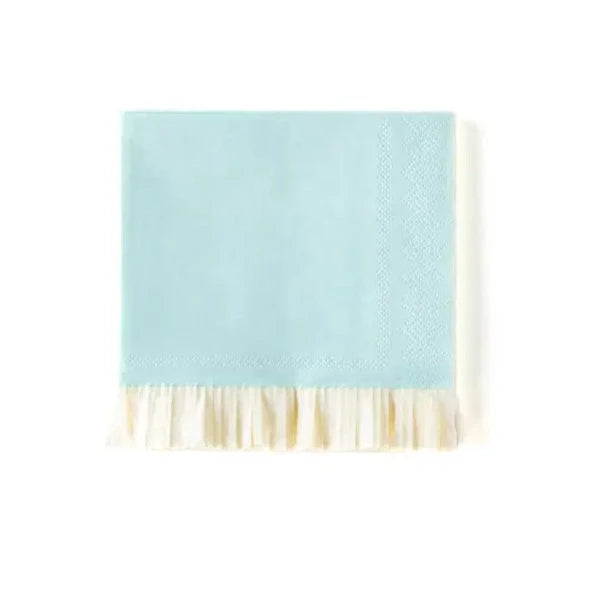 Baby Blue Fringed Napkins