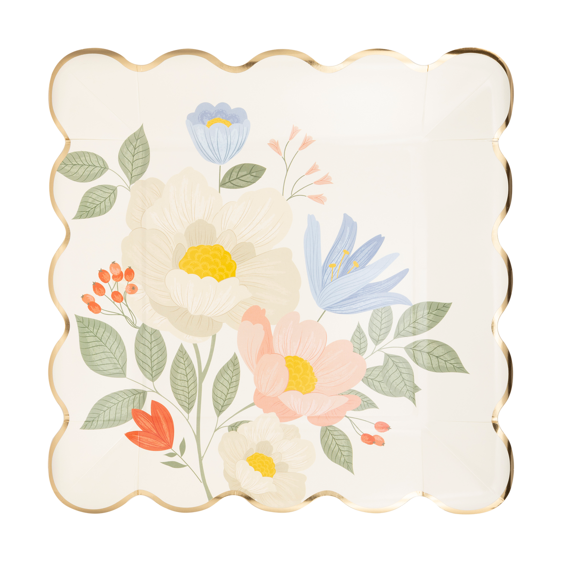 Floral Corner Plates