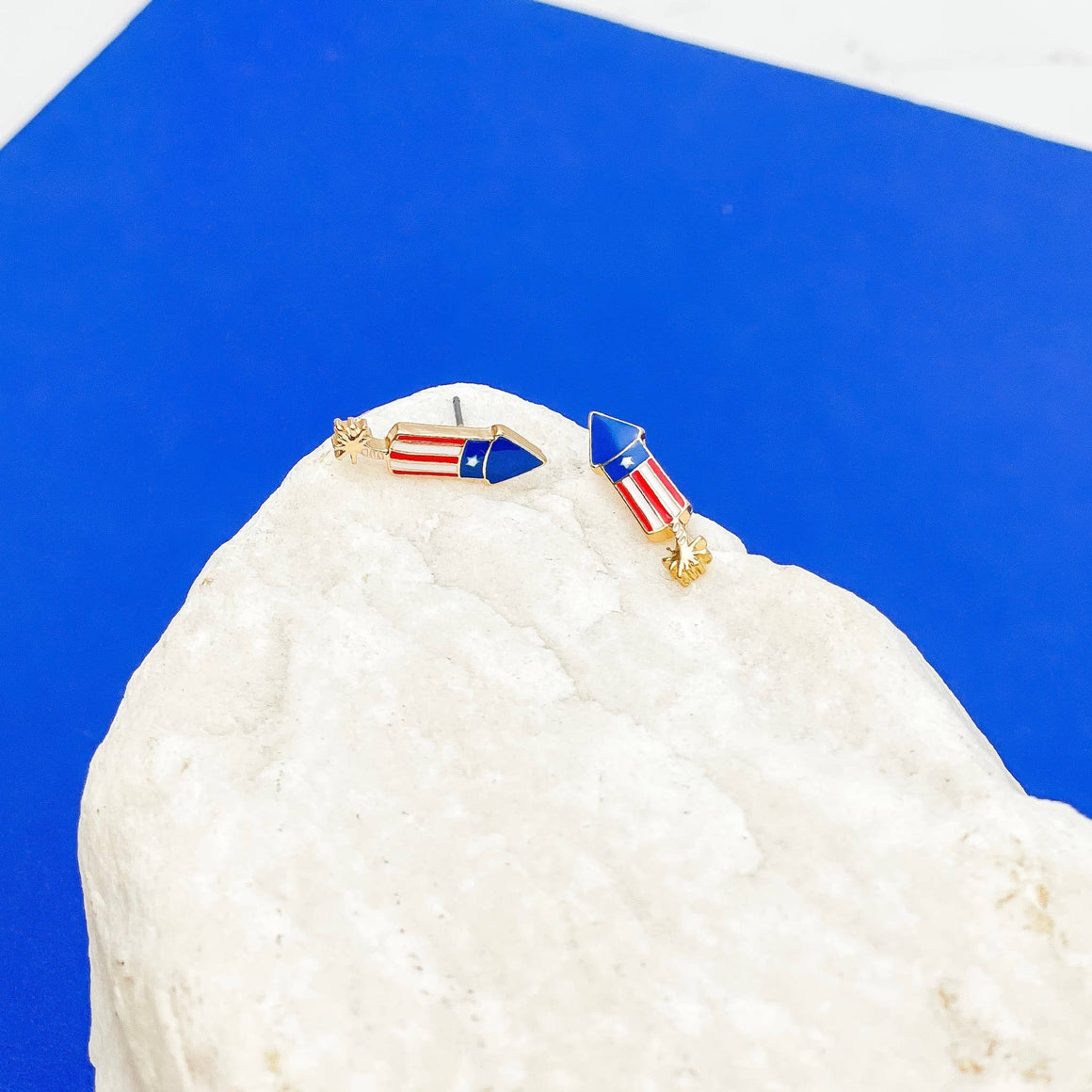 Rocket Enamel Stud Earrings