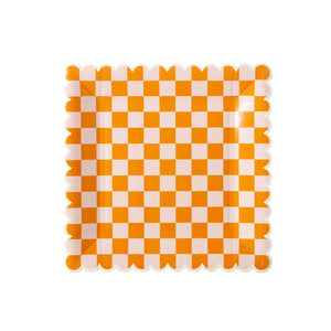 Pink & Orange Checkered Plates