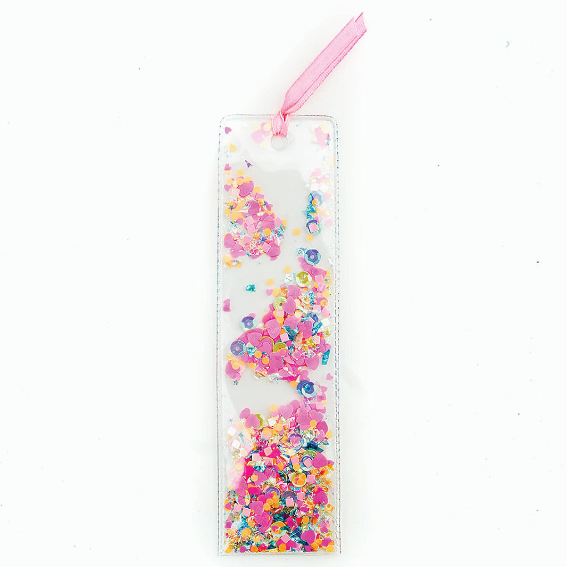 Pink Confetti Bookmark