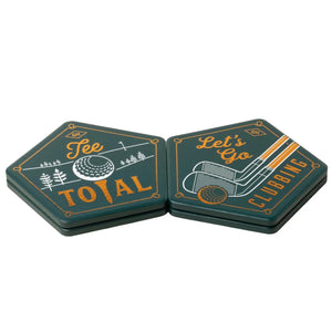 Golf Coasters, Set of 4