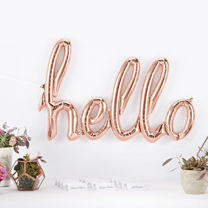 Rose Gold "Hello" Balloon