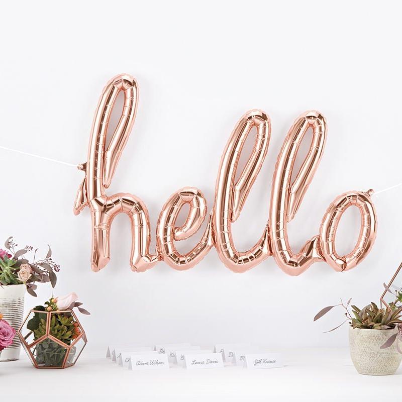 Rose Gold "Hello" Balloon