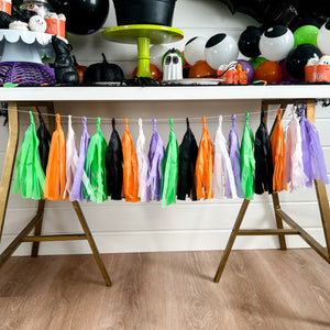 Monster Halloween Tassel Garland