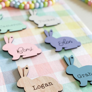 Personalized Wooden Easter Bunny Tag