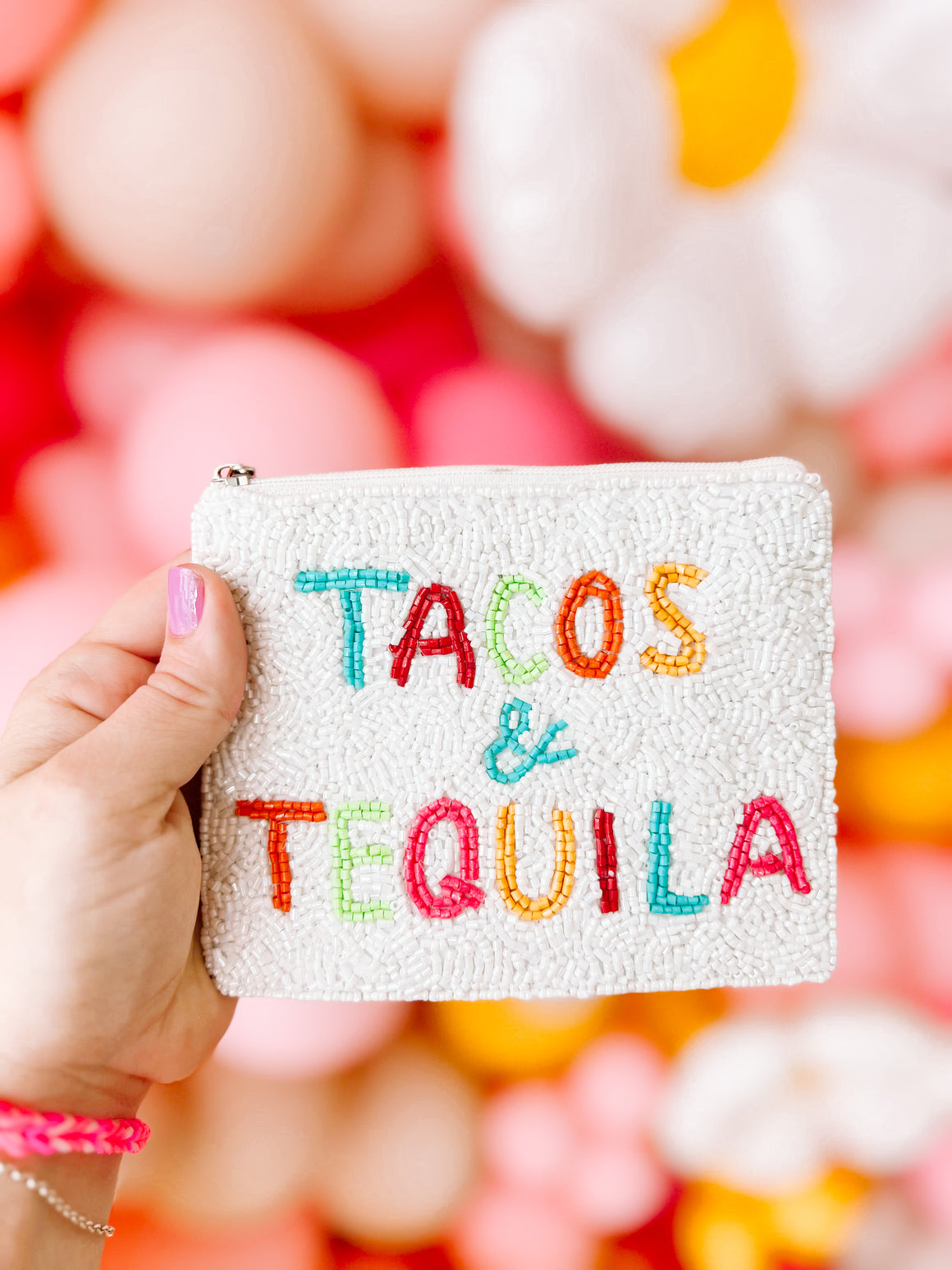 Tacos & Tequila Seed Bead Bag