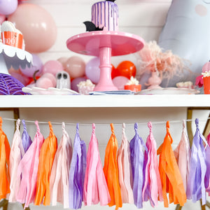 Pink Halloween Tassel Garland