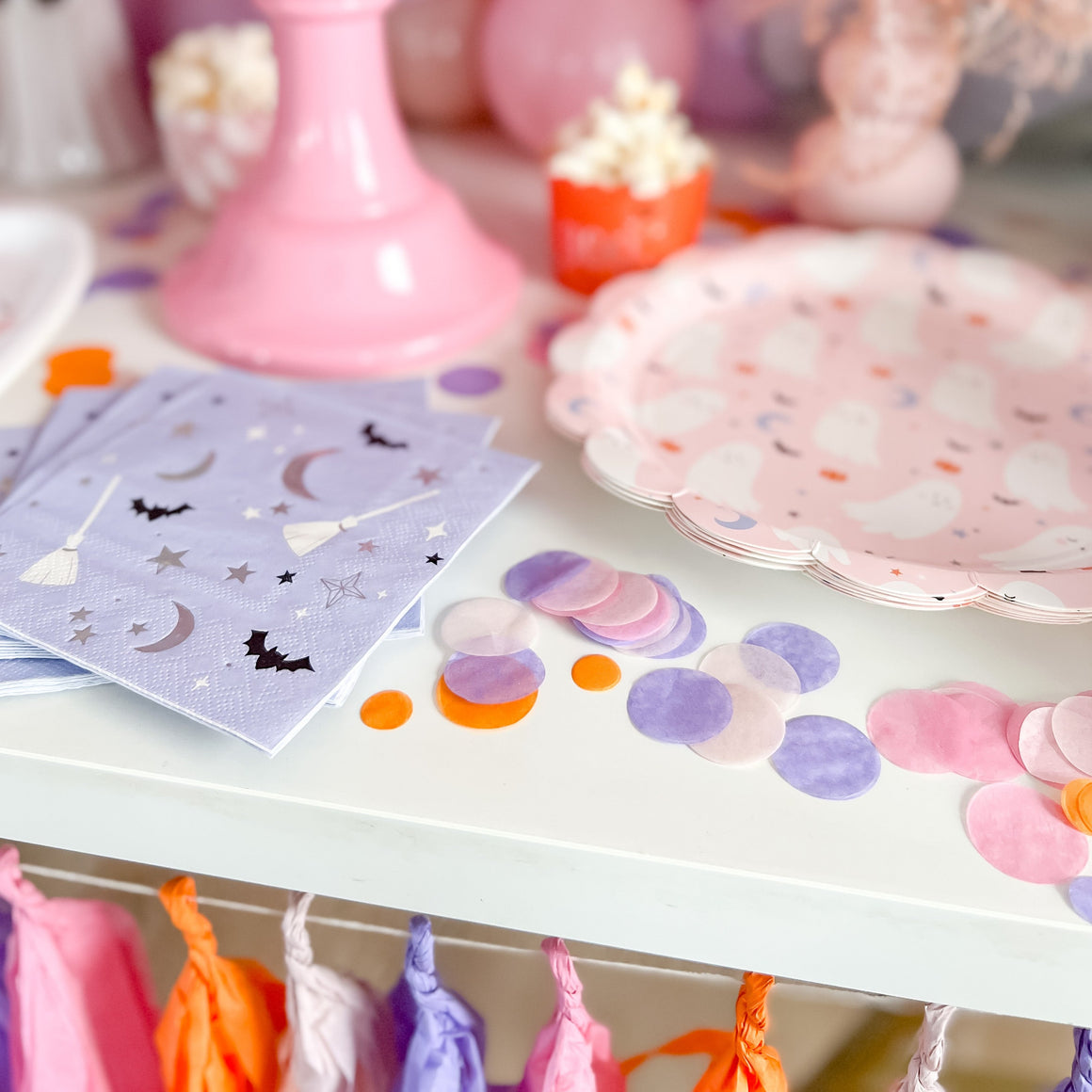 Pink Halloween Tissue Confetti