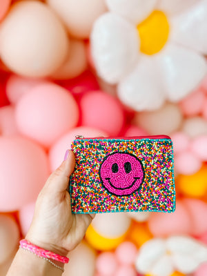Smiley Seed Bead Bag