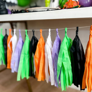 Monster Halloween Tassel Garland