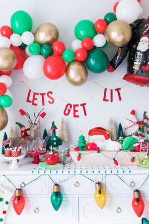 Let's Get Lit Christmas Balloon Garland Kit