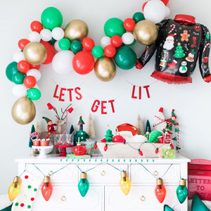 Let's Get Lit Christmas Balloon Garland Kit
