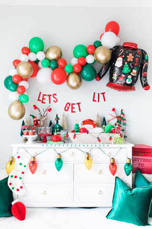 Let's Get Lit Christmas Balloon Garland Kit