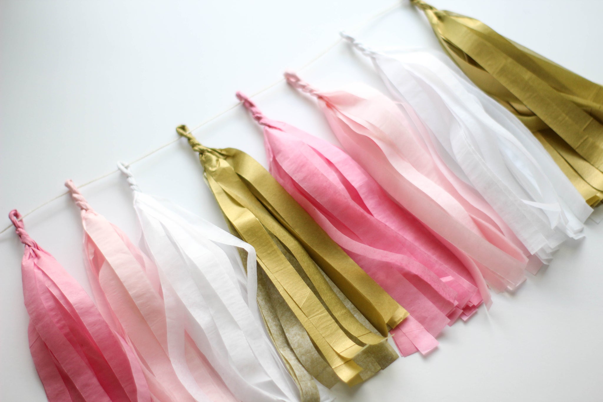 Pink Tissue Tassel Garland