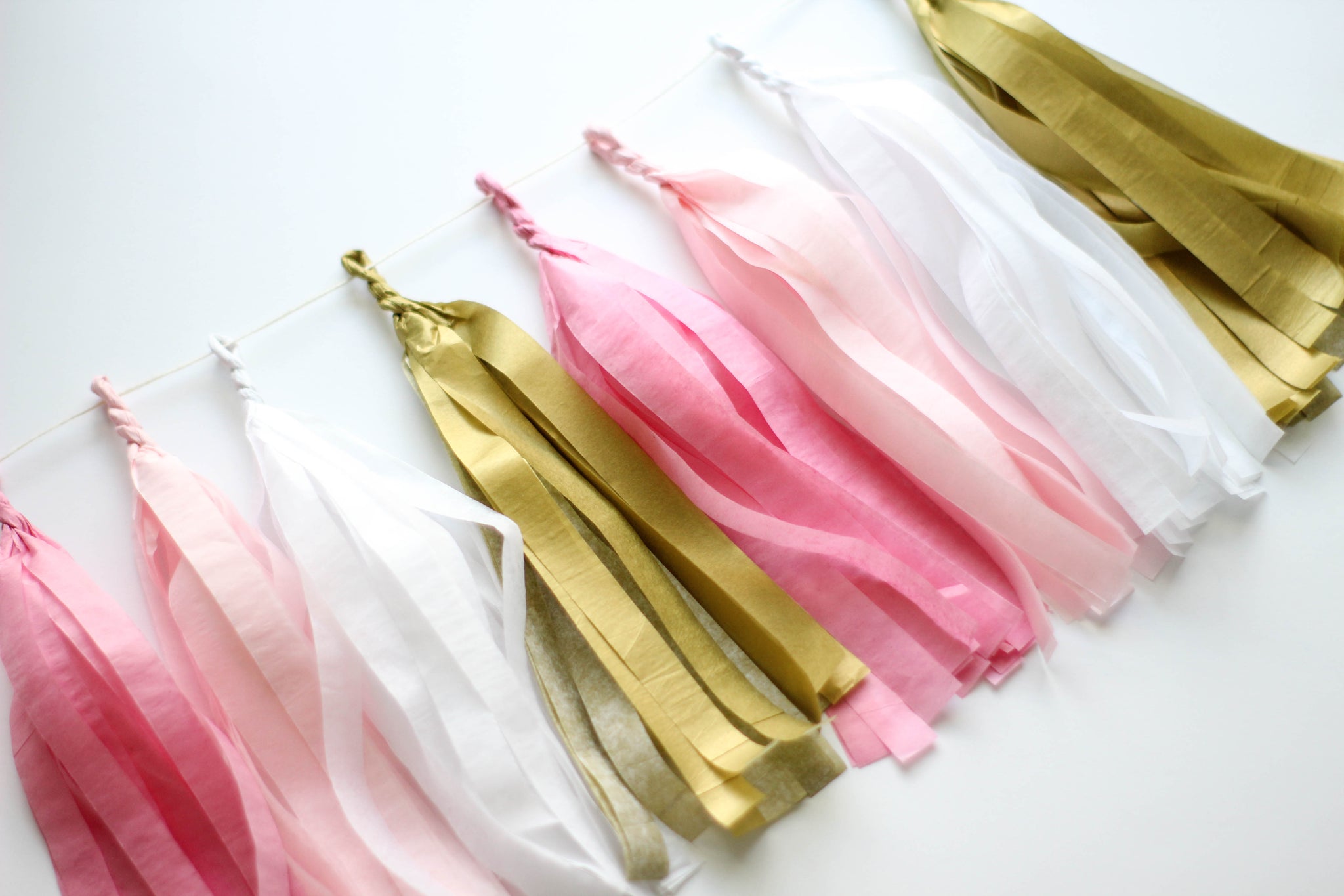 Pink Tissue Tassel Garland